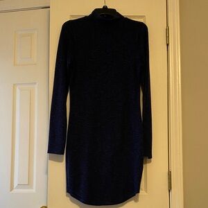 Express Navy Long Sleeve Sweater Dress